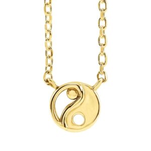14K Yellow Gold Yin Yang Necklace