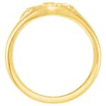 14k Gold Petite Floral Signet Ring Thickness 14k Gold Petite Floral Signet Ring Thickness