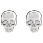 14k Gold Skull Stud Earrings