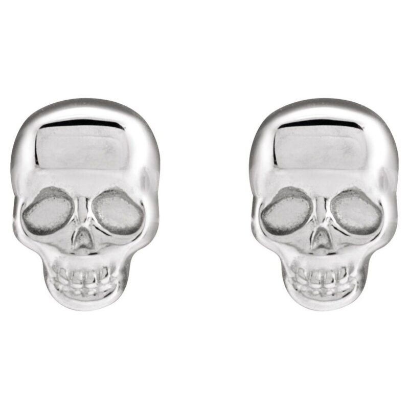 14k Gold Skull Stud Earrings