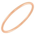 1mm Thin Plain Stackable Ring 14K Rose Gold