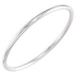 1mm Thin Plain Stackable Ring 14K White Gold