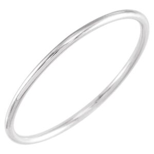 1mm Thin Plain Stackable Ring 14K White Gold
