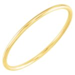 1mm Thin Plain Stackable Ring 14K Yellow Gold