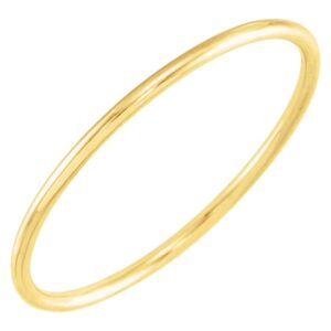1mm Thin Plain Stackable Ring 14K Yellow Gold