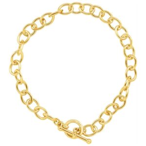 24K Gold Plated Silver Charm Bracelet