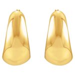 25 mm Puffed Chunky Oval Hoop Earrings 14K Yellow Gold 25 mm Puffed Chunky Oval Hoop Earrings 14K Yellow Gold