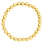 6mm Stackable Elastic Bead Bracelet 14K Yellow Gold Filled