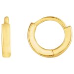 8mm Everyday Huggie Hoop Earrings 14K Gold