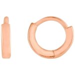 8mm Everyday Huggie Hoop Earrings 14K Rose Gold