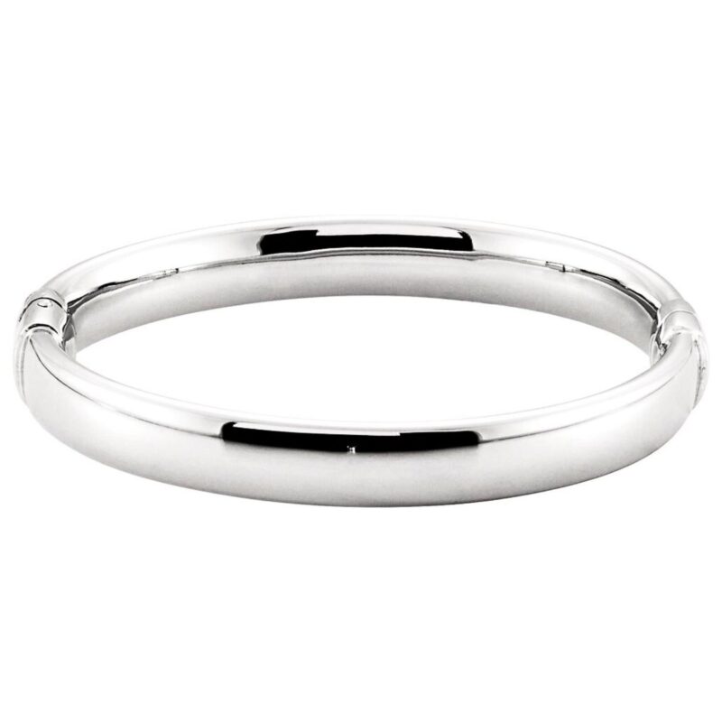 925 Sterling Silver 9 mm Hinged Bangle Bracelet 7 Inch 925 Sterling Silver 9 mm Hinged Bangle Bracelet 7 Inch
