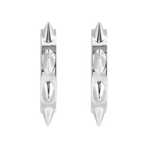 925 Sterling Silver Small Spiked Hoop Earrings