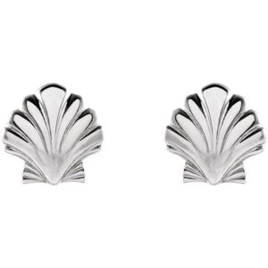 925 Sterling Silver Tiny Seashell Stud Earrings