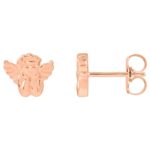 Angel Cherub Stud Earrings 14K Rose Gold Angel Cherub Stud Earrings 14K Rose Gold