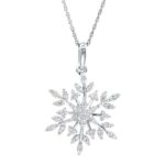 Cubic Zirconia Snowflake Pendant Necklace Sterling Silver Cubic Zirconia Snowflake Pendant Necklace Sterling Silver