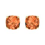 Cushion Cut Citrine Stud Earrings 14K Gold Cushion Cut Citrine Stud Earrings 14K Gold