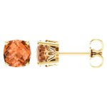 Cushion Cut Citrine Stud Earrings 14K Yellow Gold Cushion Cut Citrine Stud Earrings 14K Yellow Gold