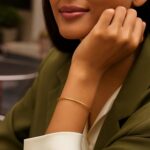 On Model Diamond Cut Stack Bangle Bracelet 1.8 mm 14K Yellow Gold On Model Diamond Cut Stack Bangle Bracelet 1.8 mm 14K Yellow Gold