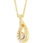 Diamond Infinity Swirl Pendant Necklace 16 Ct tw 14K Gold Diamond Infinity Swirl Pendant Necklace 16 Ct tw 14K Gold