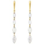 Drilled Lab Grown Marquise Diamond Dangle Earrings 1.5 Carat 14K Gold Drilled Lab Grown Marquise Diamond Dangle Earrings 1.5 Carat 14K Gold