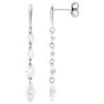 Drilled Lab Grown Marquise Diamond Dangle Earrings 1.5 Carat 14K White Gold Drilled Lab Grown Marquise Diamond Dangle Earrings 1.5 Carat 14K White Gold