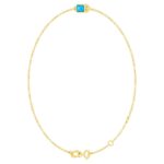 Emerald Cut Real Aquamarine Bracelet 14K Gold