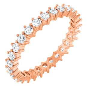 Full Eternity Ring with Twenty Eight Diamonds in 14K Rose Gold