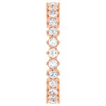 Full Eternity Ring with Twenty Eight Diamonds in 14K Rose Gold Front Angle