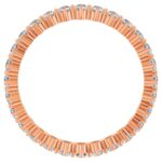 Full Eternity Ring with Twenty Eight Diamonds in 14K Rose Gold Side Angle