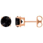 Genuine Large Black Onyx Stud Earrings 14k Rose Gold Genuine Large Black Onyx Stud Earrings 14k Rose Gold