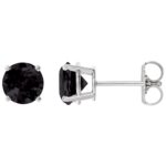Genuine Large Black Onyx Stud Earrings 14k White Gold Genuine Large Black Onyx Stud Earrings 14k White Gold