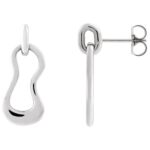 Irregular Dangle Earrings 14K White Gold Irregular Dangle Earrings 14K White Gold