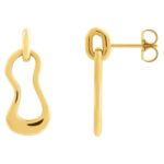 Irregular Dangle Earrings 14K Yellow Gold Irregular Dangle Earrings 14K Yellow Gold