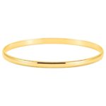 Milgrain Edge Bangle Bracelet 7.5 Inch 14k Yellow Gold