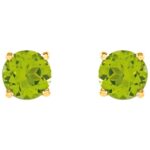 Natural Green Peridot Stud Earrings 14k Gold Natural Green Peridot Stud Earrings 14k Gold