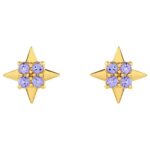 Natural Tanzanite 4 Point Star Stud Earrings Natural Tanzanite 4 Point Star Stud Earrings
