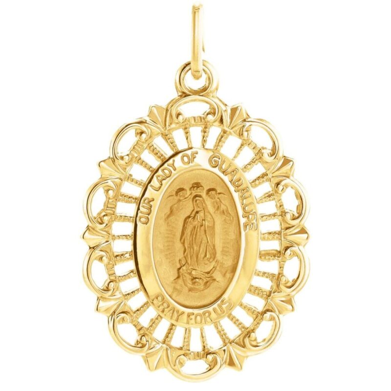 Our Lady of Guadalupe Medal 14K Yellow Gold