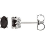 Oval Black Onyx Stud Earrings 14K White Gold Oval Black Onyx Stud Earrings 14K White Gold