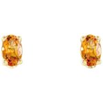 Oval Citrine Stud Earrings 14K Gold Oval Citrine Stud Earrings 14K Gold