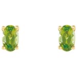 Oval Peridot Stud Earrings 14K Gold Oval Peridot Stud Earrings 14K Gold