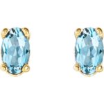 Oval Sky Blue Topaz Stud Earrings 14K Gold Oval Sky Blue Topaz Stud Earrings 14K Gold