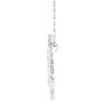 Real Diamond Snowflake Necklace 14K White Gold Thickness
