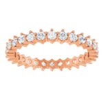 Real Full Eternity Ring with Twenty Eight Diamonds in 14K Rose Gold