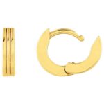 Ribbed Hinged Cartilage Huggie Hoop Earrings 14K Yellow Gold Ribbed Hinged Cartilage Huggie Hoop Earrings 14K Yellow Gold