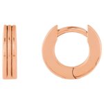 Ribbed Huggie Hoop Earrings 14K Rose Gold Ribbed Huggie Hoop Earrings 14K Rose Gold