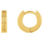 Ribbed Huggie Hoop Earrings 14K Yellow Gold Ribbed Huggie Hoop Earrings 14K Yellow Gold