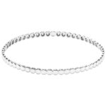 Round Beaded Bangle Bracelet Sterling Silver