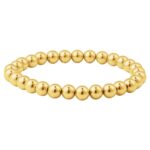 Stackable Elastic Bead Bracelet 14K Yellow Gold Filled