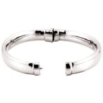 Sterling Silver 9 mm Hinged Bangle Bracelet 7 Inch Sterling Silver 9 mm Hinged Bangle Bracelet 7 Inch