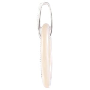 Sterling Silver Large Oval Mother of Pearl Pendant Thickness